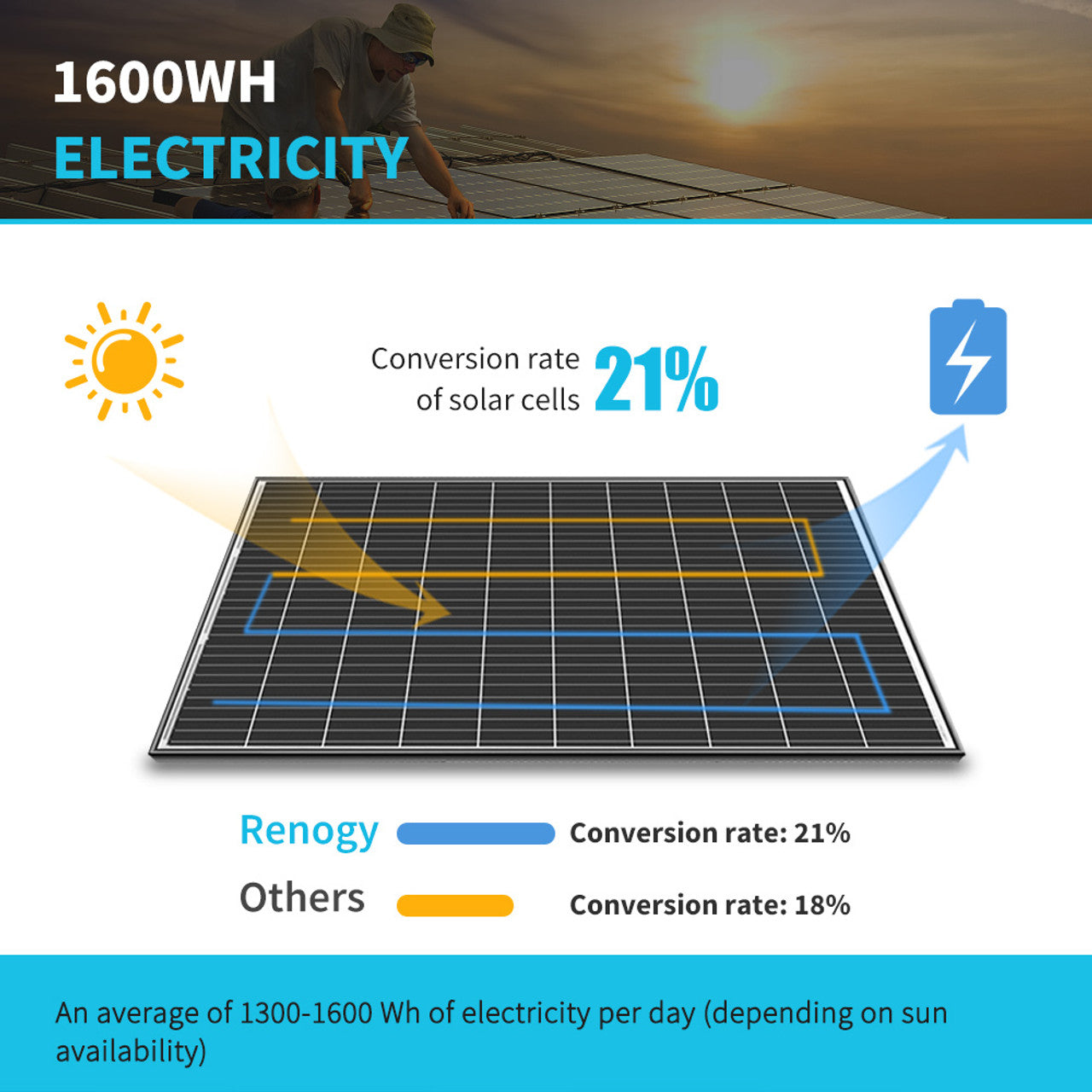 Renogy 320 Watt Monocrystalline Solar Panel RNG-320Dx4-US