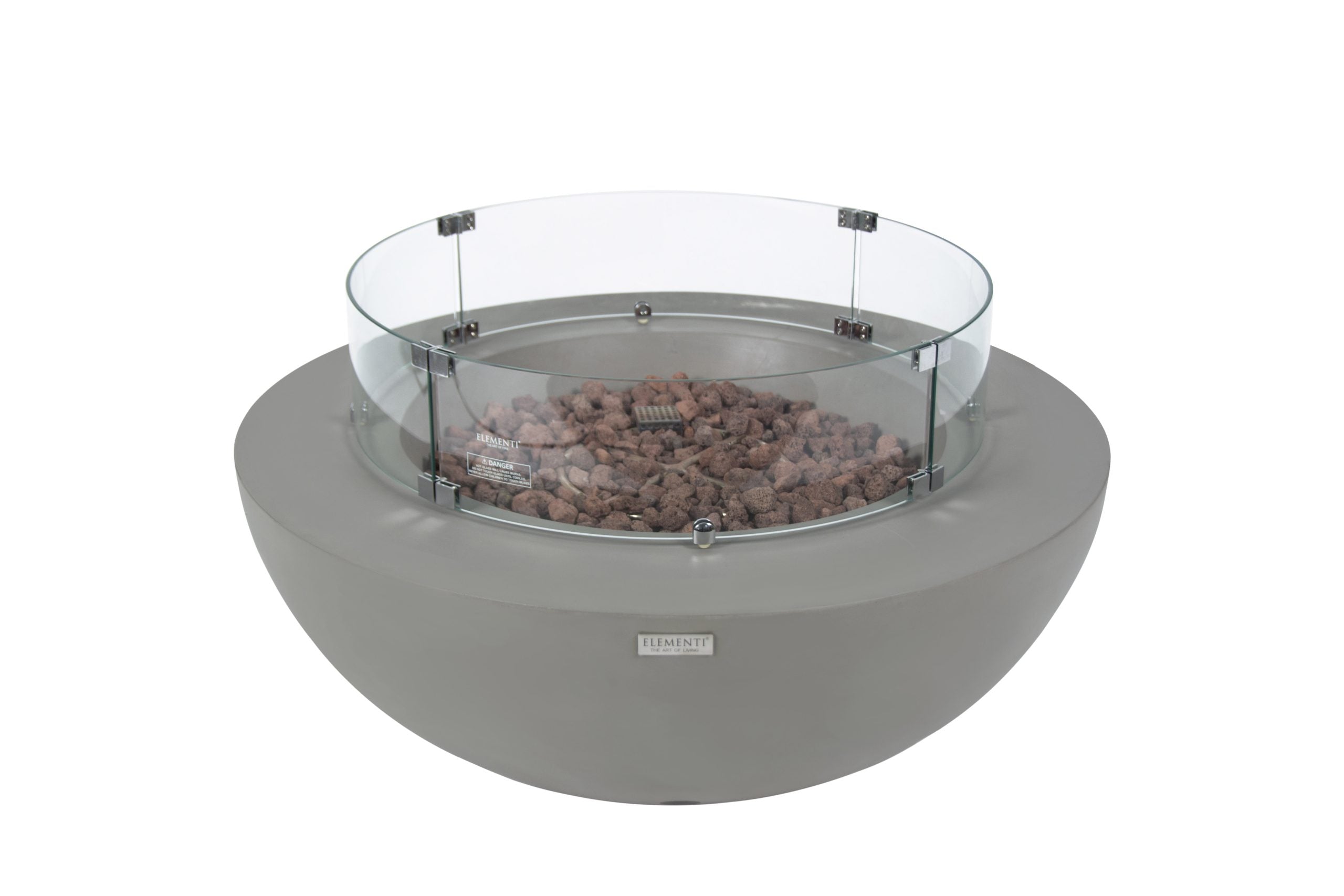 Elementi Lunar Bowl Fire Table Light Gray OFG101