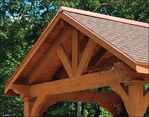 Rough Cut Cedar Grand Bay Gable Ramada 10'x10' Fifthroom