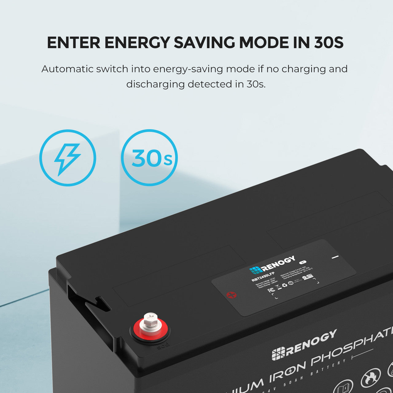 Renogy  24V 50Ah Lithium Iron Phosphate Battery RBT2450LFP-US