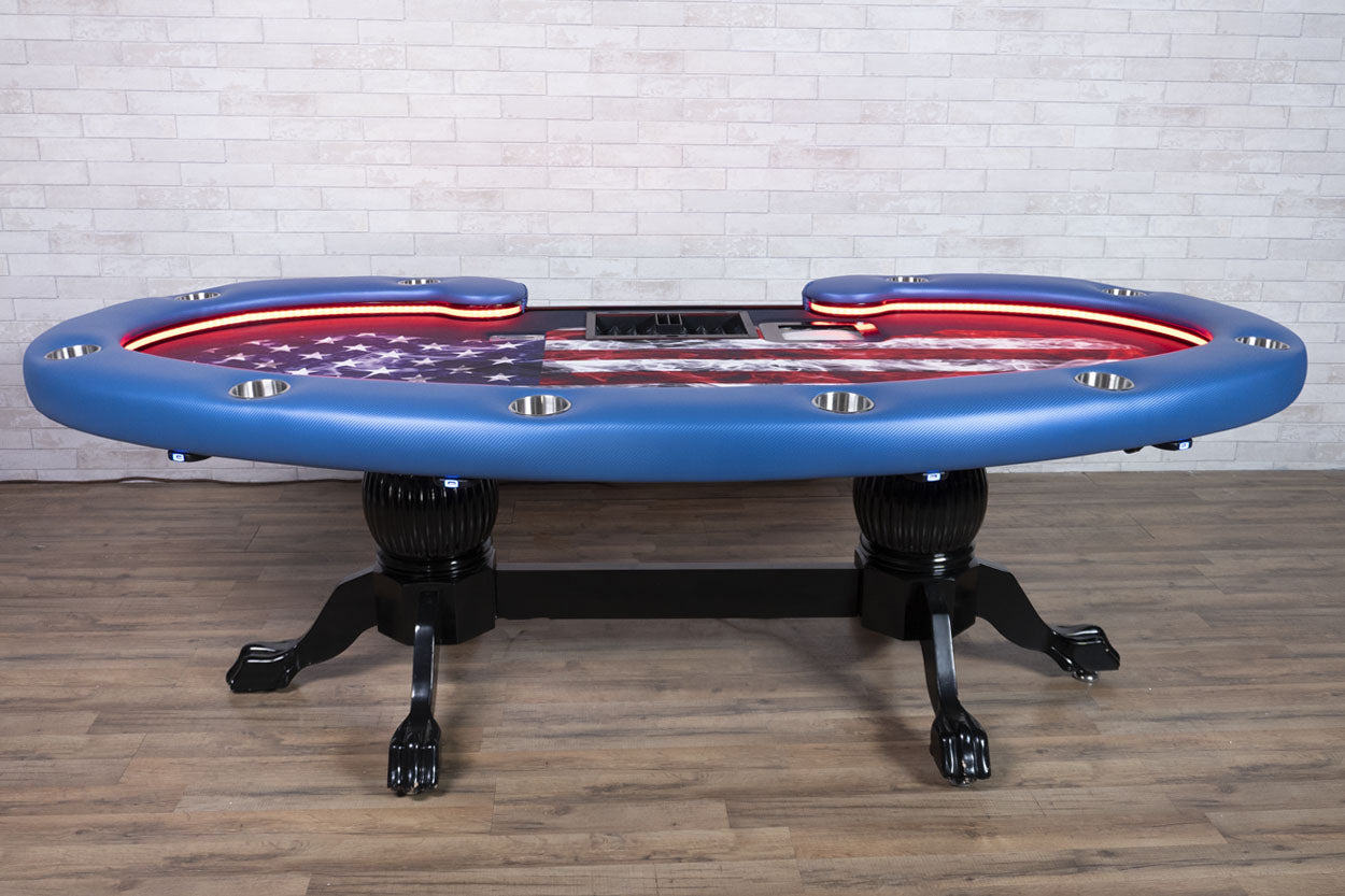 BBO Lumen HD 102" LED 11 Player Poker Table 2BBO-LUM