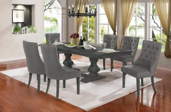 BQF Dining Set w/Uph Side Chairs & Bench  D81D7