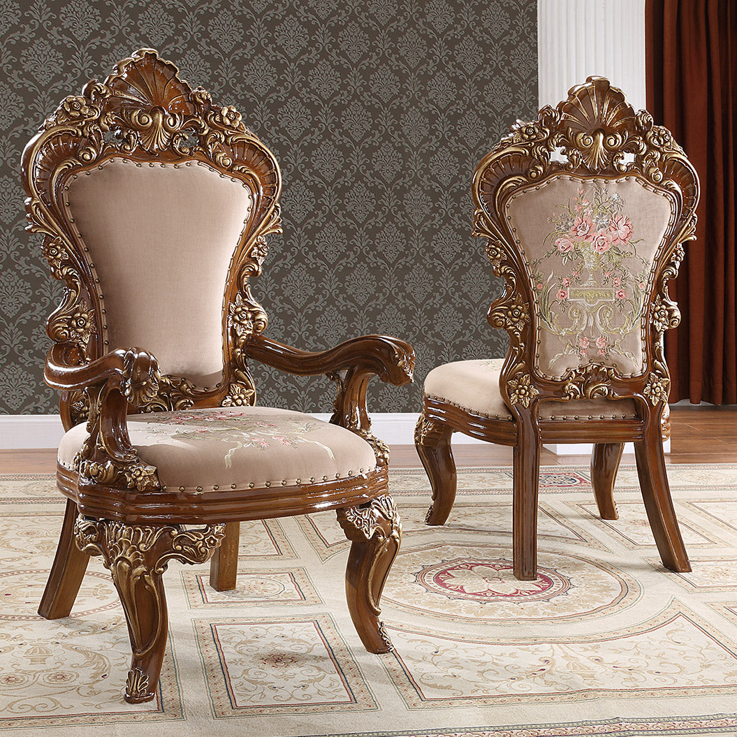 Homey Design Dining Set Antique Gld HD-1803 – 9PC