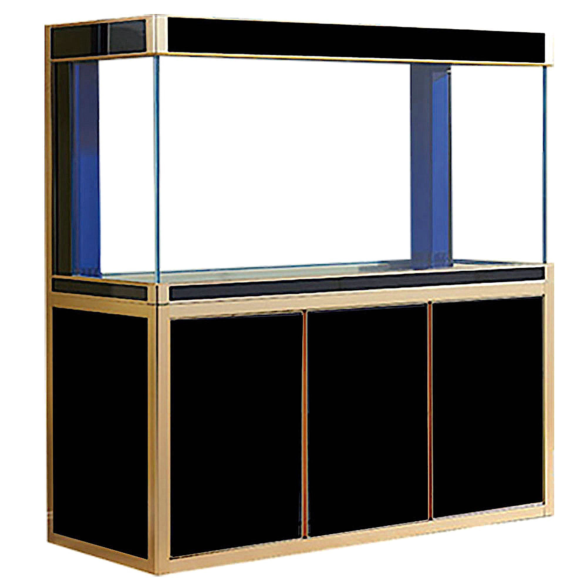 Aqua Dream 175 Gallon Tempered Glass Aquarium Black and Gold  AD-1560-BK