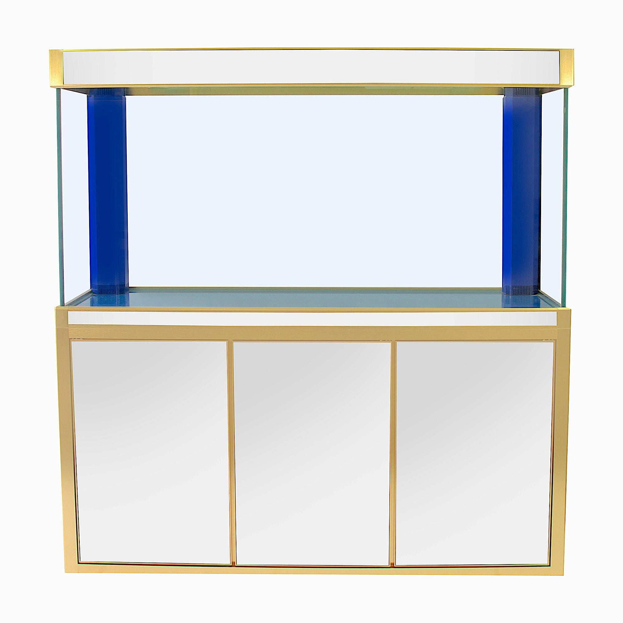 Aqua Dream 175 Gallon Tempered Glass Aquarium White and Gold AD-1560-WT