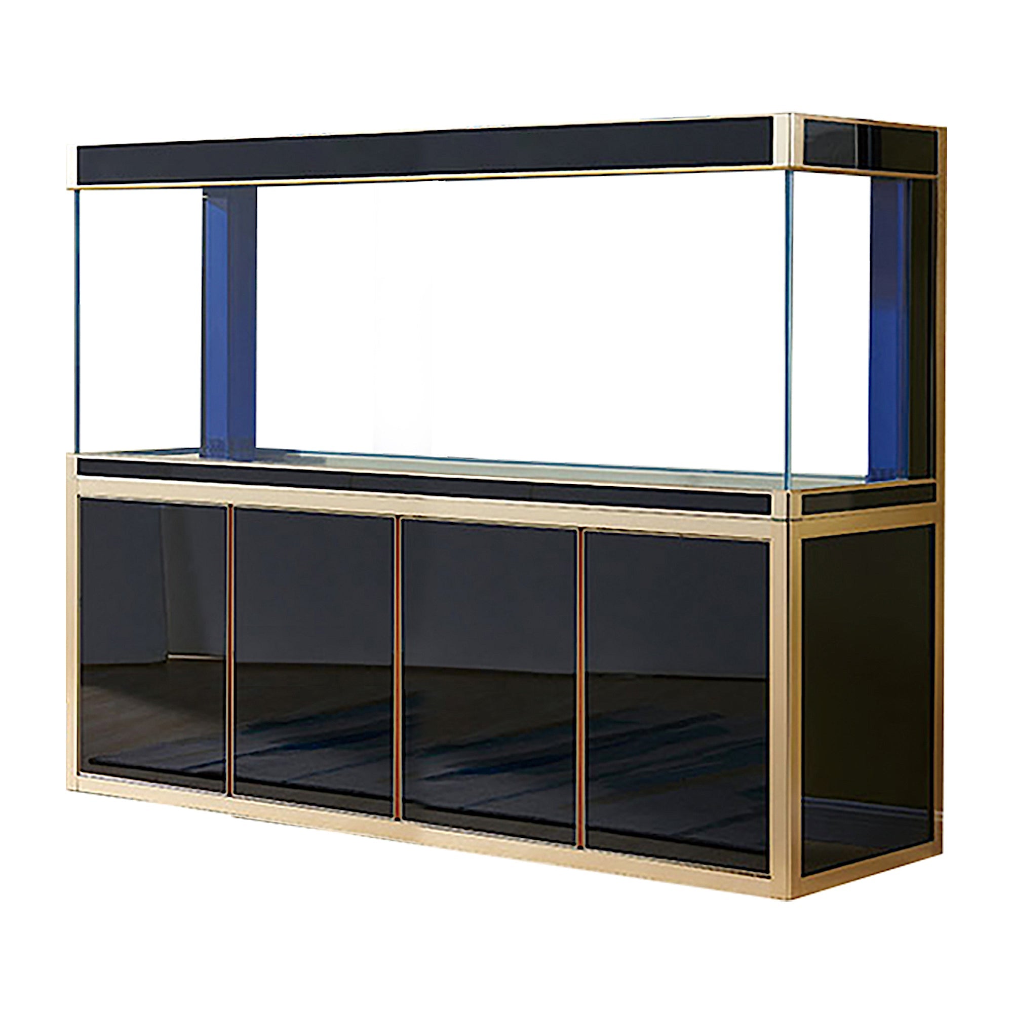 Aqua Dream 220 Gallon Tempered Glass Aquarium Black and Gold AD-1760-BK