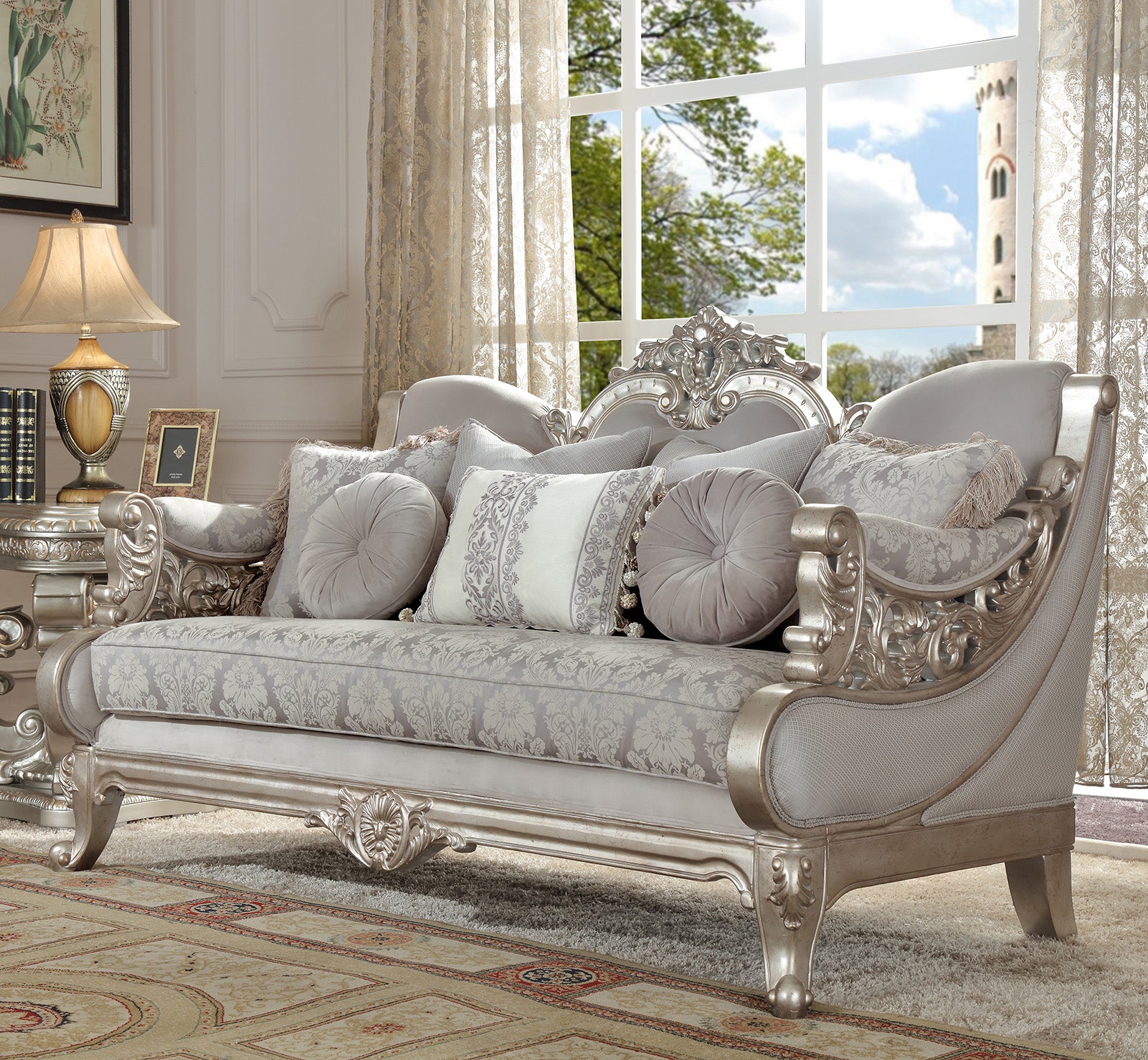 Homey Design Metallic Sofa Set HD-2662 3PC