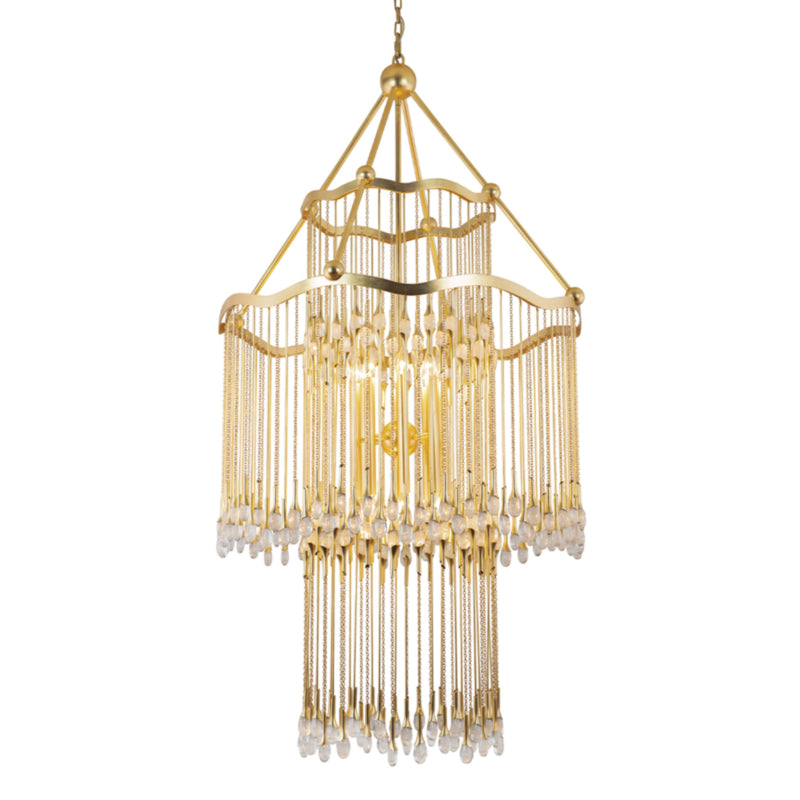 Foundry Kiara 16 Light Chandelier In Gold Leaf 286-716