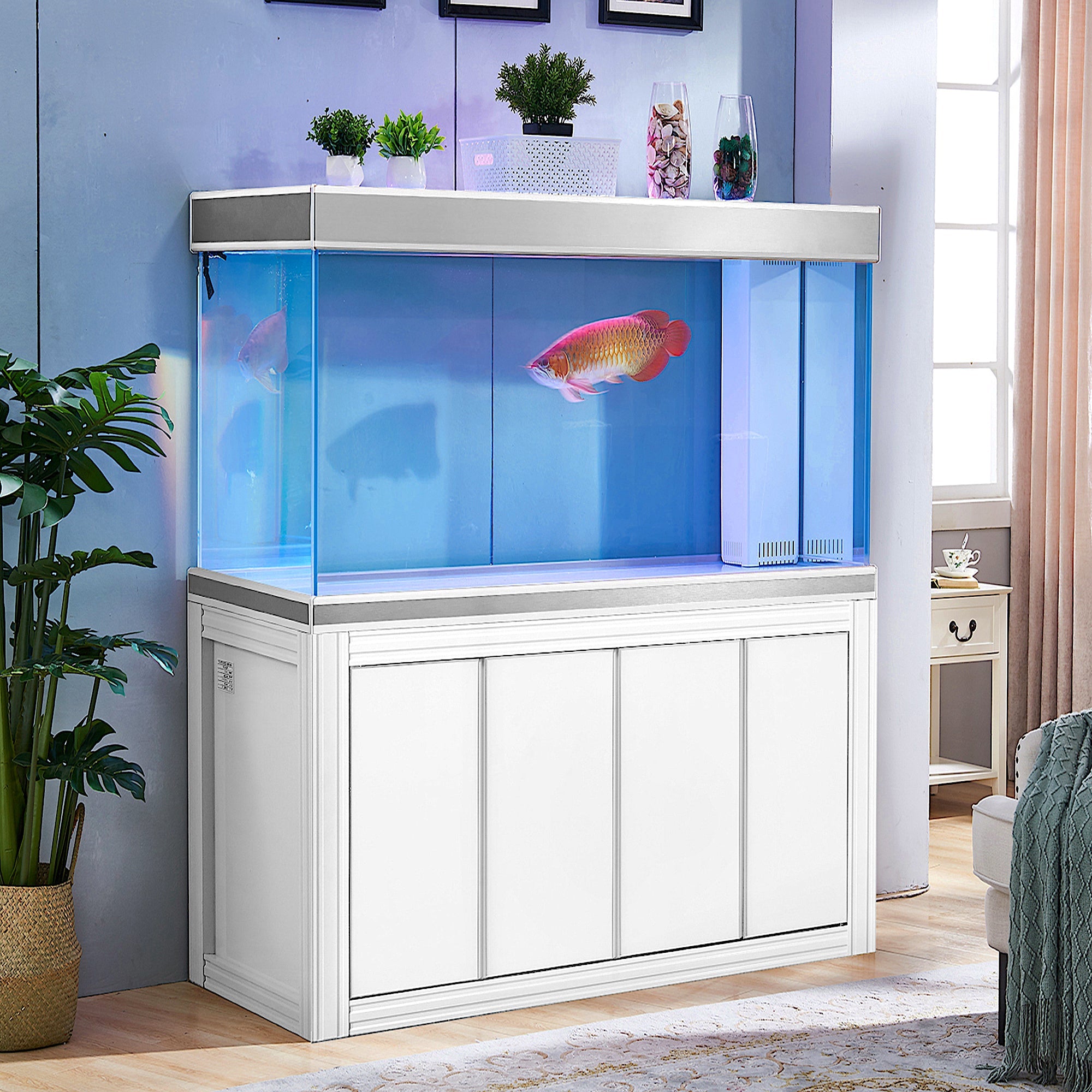 Aqua Dream 260 Gallon Aquarium White and Silver AD-1980-WS