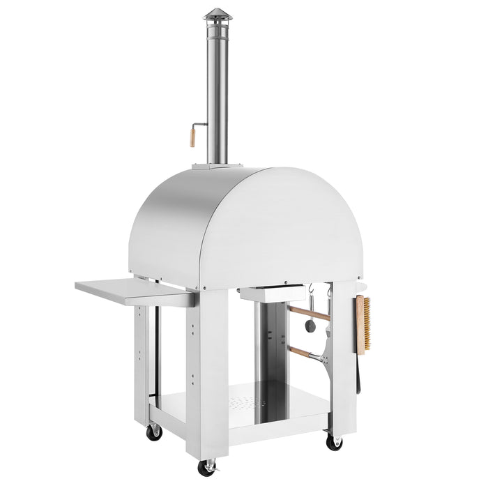 Empava PG05 Outdoor Wood Fired Pizza Oven With Side Table