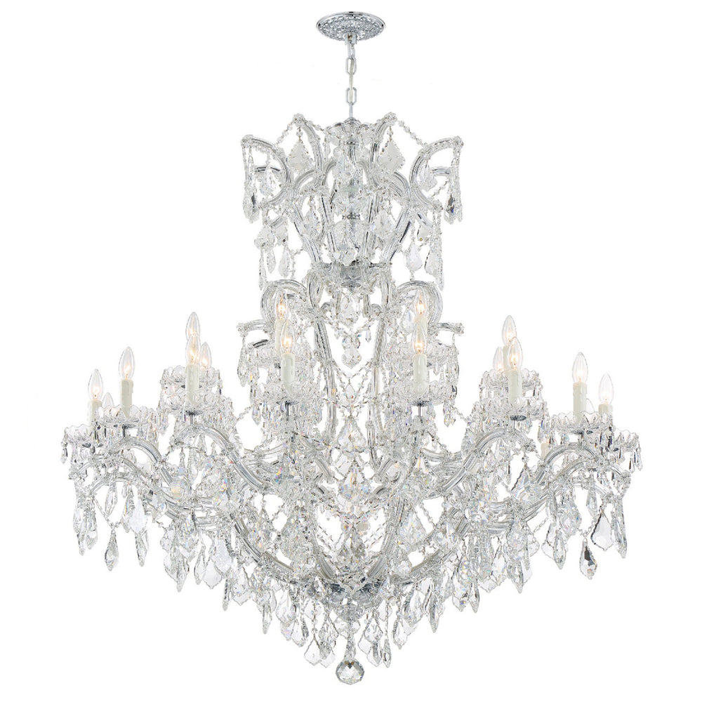 Foundry Maria Theresa 25 Light Swarovski Strass Crystal Chrome Chandelier