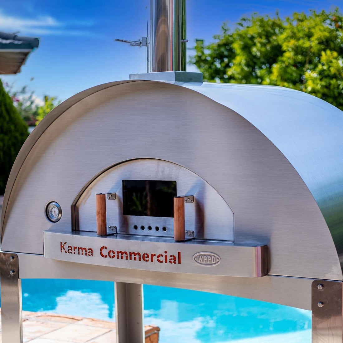 WPPO Commercial Wood Fired Oven, Karma 55 304 Stainless Steel