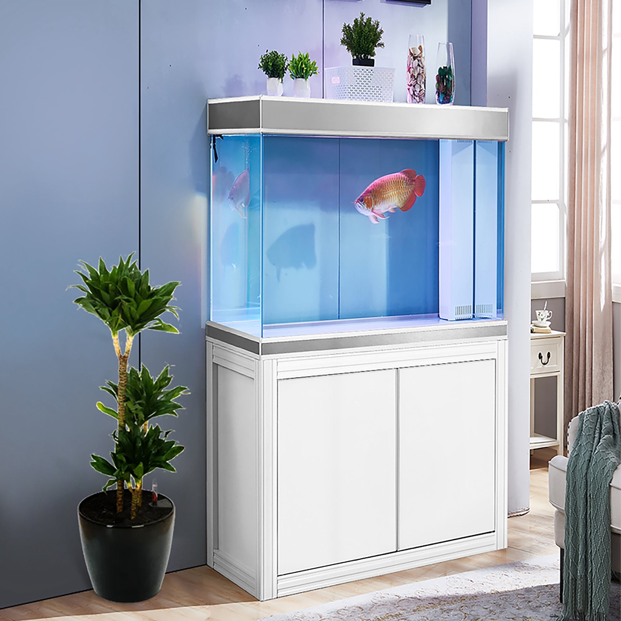 Aqua Dream 110 Gallon Tempered Glass Aquarium Silver Edition AD-1060-WS