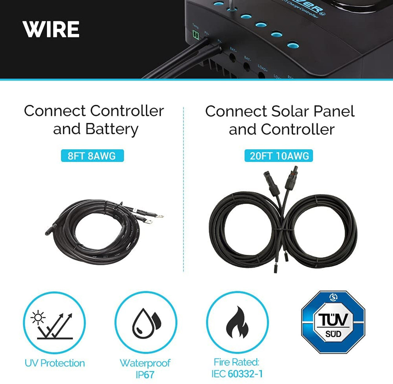 Renogy  400 Watt 12 Volt Solar Starter Kit w/ MPPT Charge Controller RNG-KIT-STARTER400D-RVR40-US