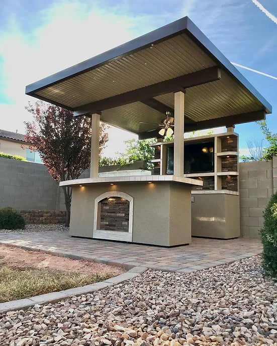 Kokomo Grills St. Croix Outdoor Kitchen With Built In BBQ Grill and 12x12 Patio Cover STCROIX