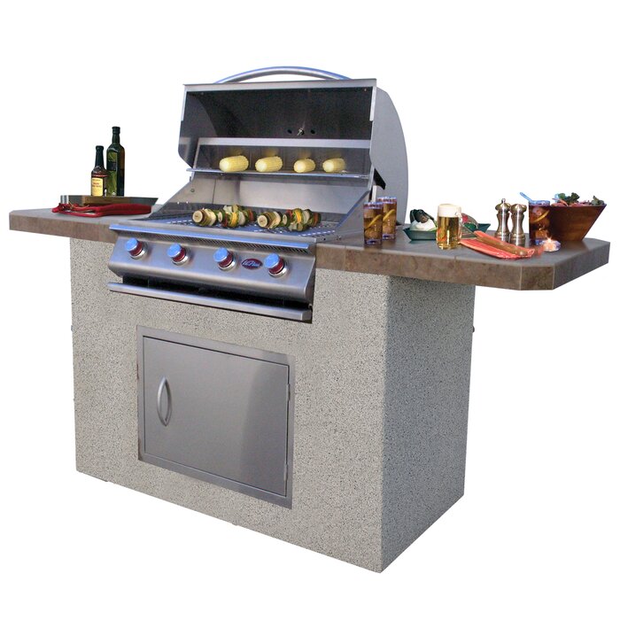 Cal Flame 85" 4-Burner Liquid Propane BBQ Island FMN1097