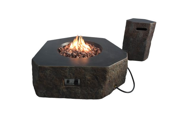 Elementi Columbia Concrete GAS Fire Pit Table OFG105