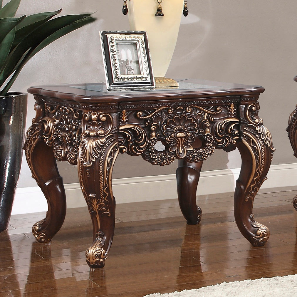 Homey Design Cherry Walnut 3PC Coffee Table Set HD-998C