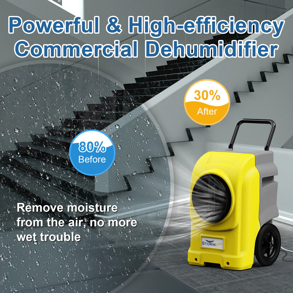 AlorAir 270 Pints Commercial Dehumidifier, Storm Elite-Yellow-WIFI, X0037KT0LL