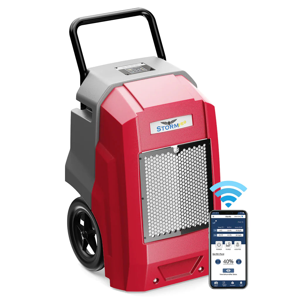 AlorAir 180 Pints Commercial Dehumidifier, Storm Pro-Red-WIFI, X0037KU777