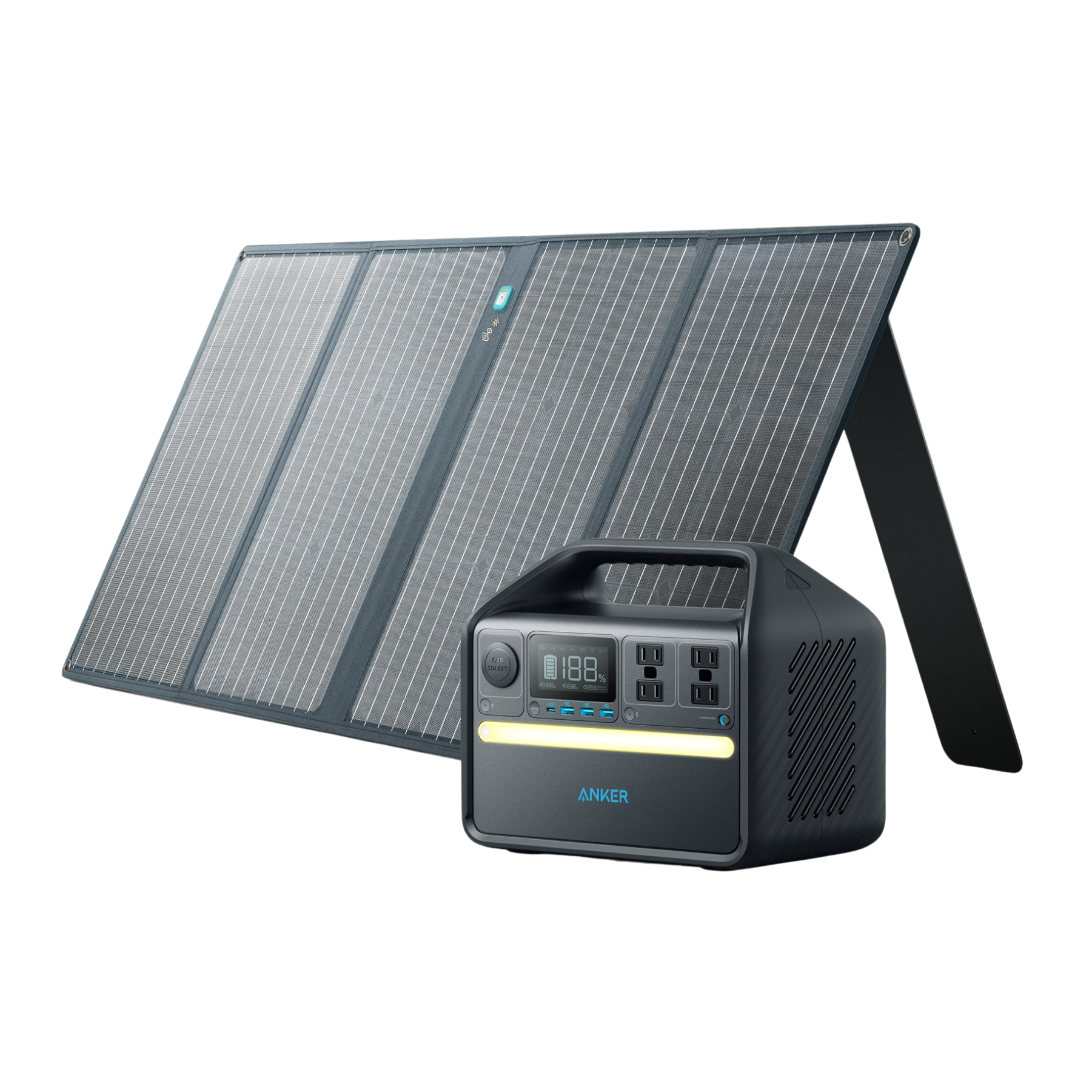 Anker 535 Solar Generator (PowerHouse 512Wh with 100W Solar Panel)