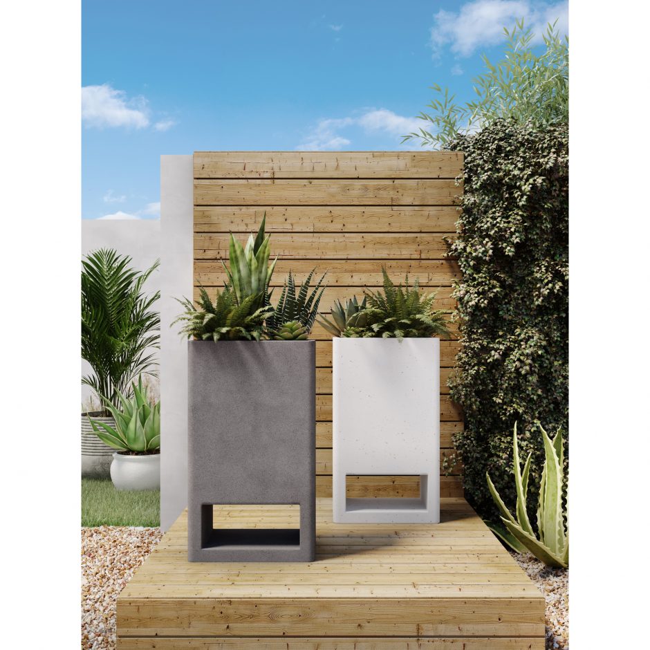 Moes Home Bristol Planter Ivory Terrazzo BQ-1049-05