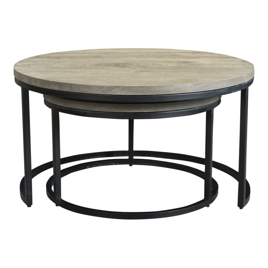 Moes Home Collection Drey Round Nesting Coffee Tables Set Of 2 BV-1011-15