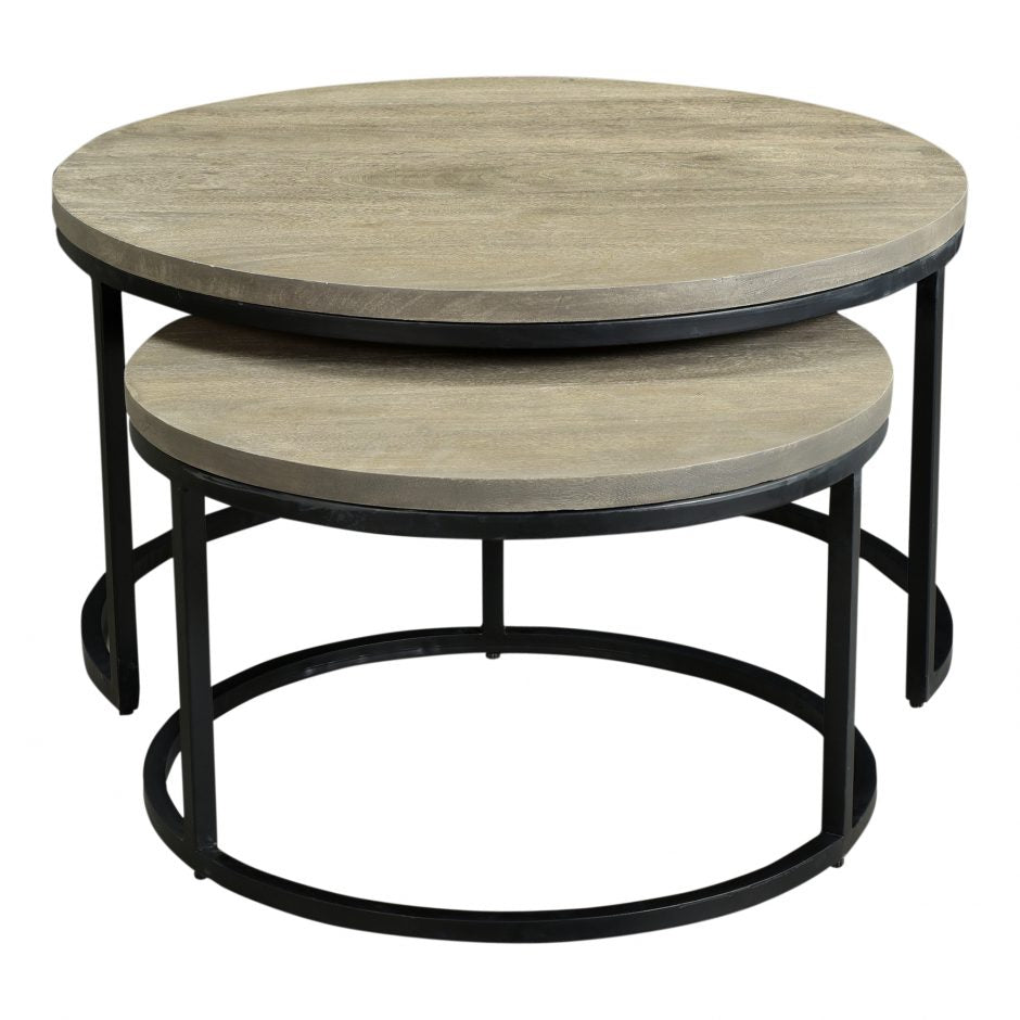 Moes Home Collection Drey Round Nesting Coffee Tables Set Of 2 BV-1011-15