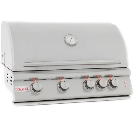 Blaze Premium LTE 32-Inch 4-Burner Built-In Gas Grill With Rear Infrared Burner & Grill Lights BLZ-4LTE2