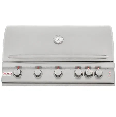 Blaze Premium LTE 40-Inch 5-Burner Built-In Natural Gas Grill With Rear Infrared Burner & Grill Lights BLZ-5LTE2