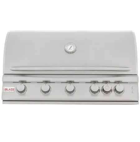 Blaze Premium LTE 40-Inch 5-Burner Built-In Natural Gas Grill With Rear Infrared Burner & Grill Lights BLZ-5LTE2