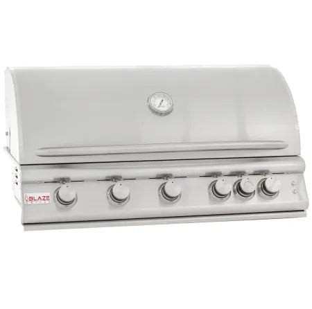 Blaze Premium LTE 40-Inch 5-Burner Built-In Natural Gas Grill With Rear Infrared Burner & Grill Lights BLZ-5LTE2