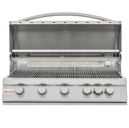 Blaze Premium LTE 40-Inch 5-Burner Built-In Natural Gas Grill With Rear Infrared Burner & Grill Lights BLZ-5LTE2