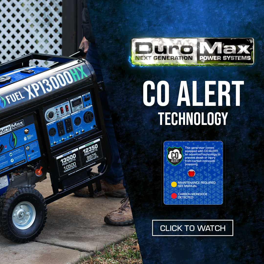 DuroMax 13,000 Watt Dual Fuel Portable Generator w/ CO Alert XP13000DX