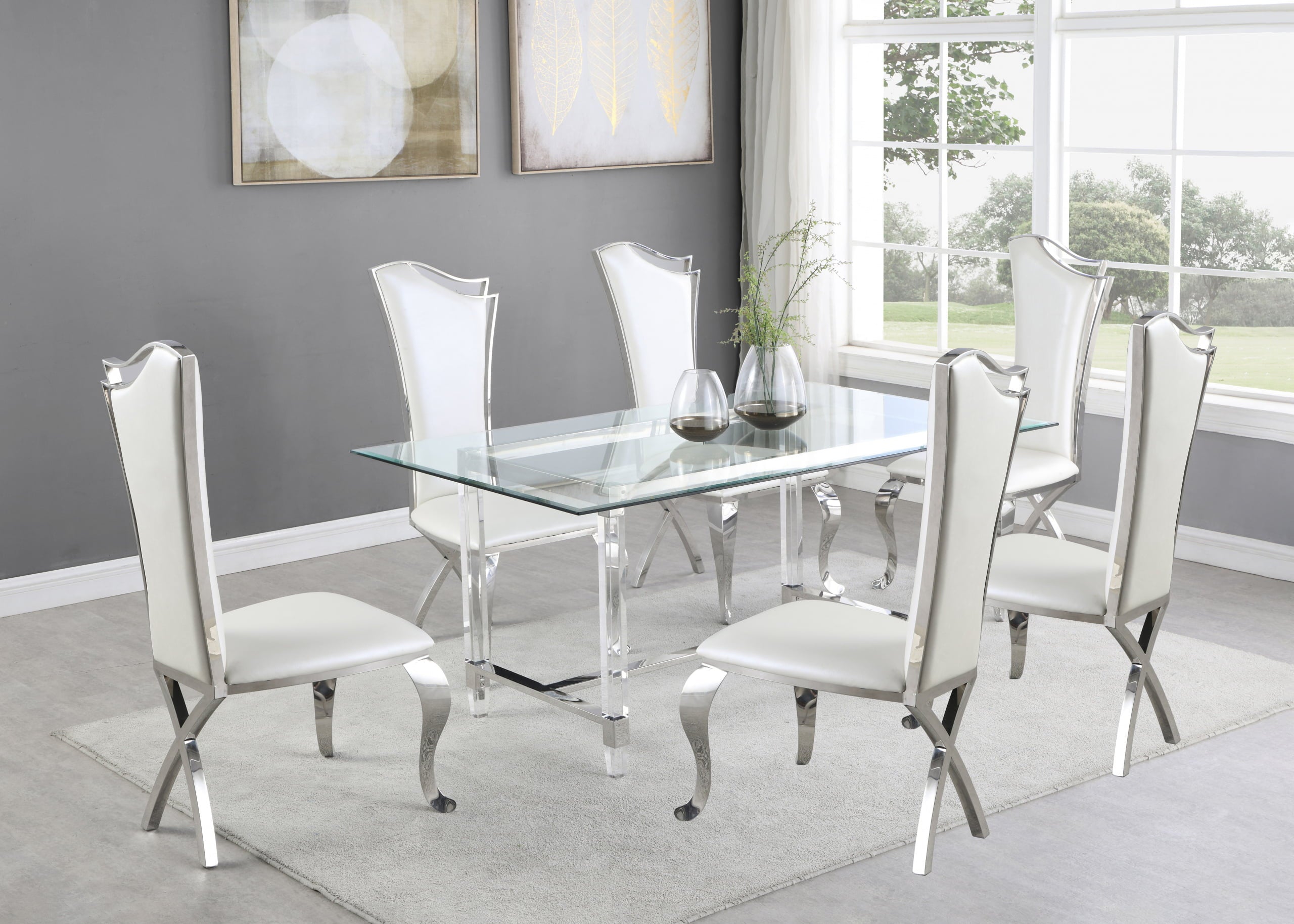 BQF 7PC Mixed Dining Set D212-6SC36