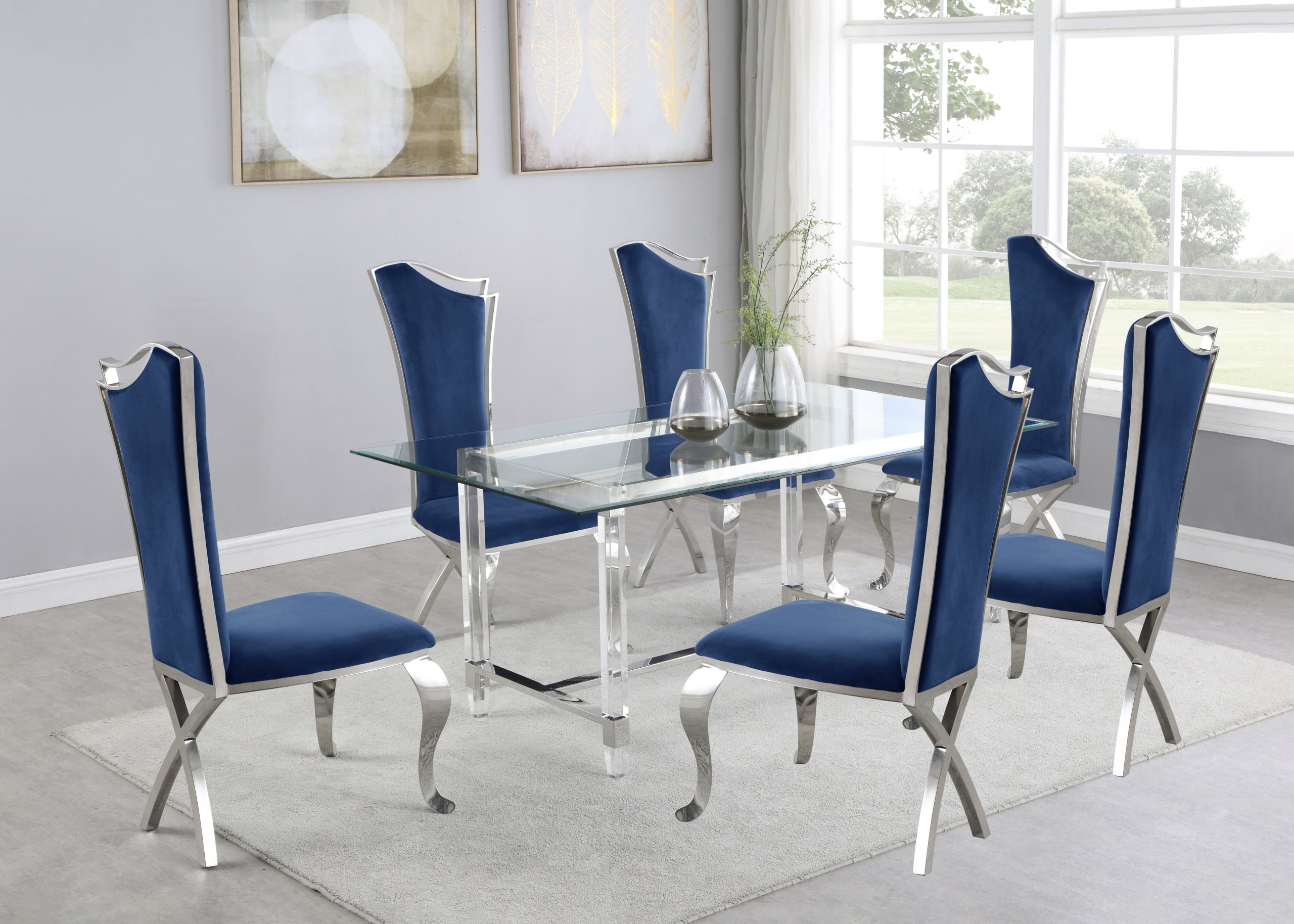 BQF 7PC Mixed Dining Set D212-6SC36