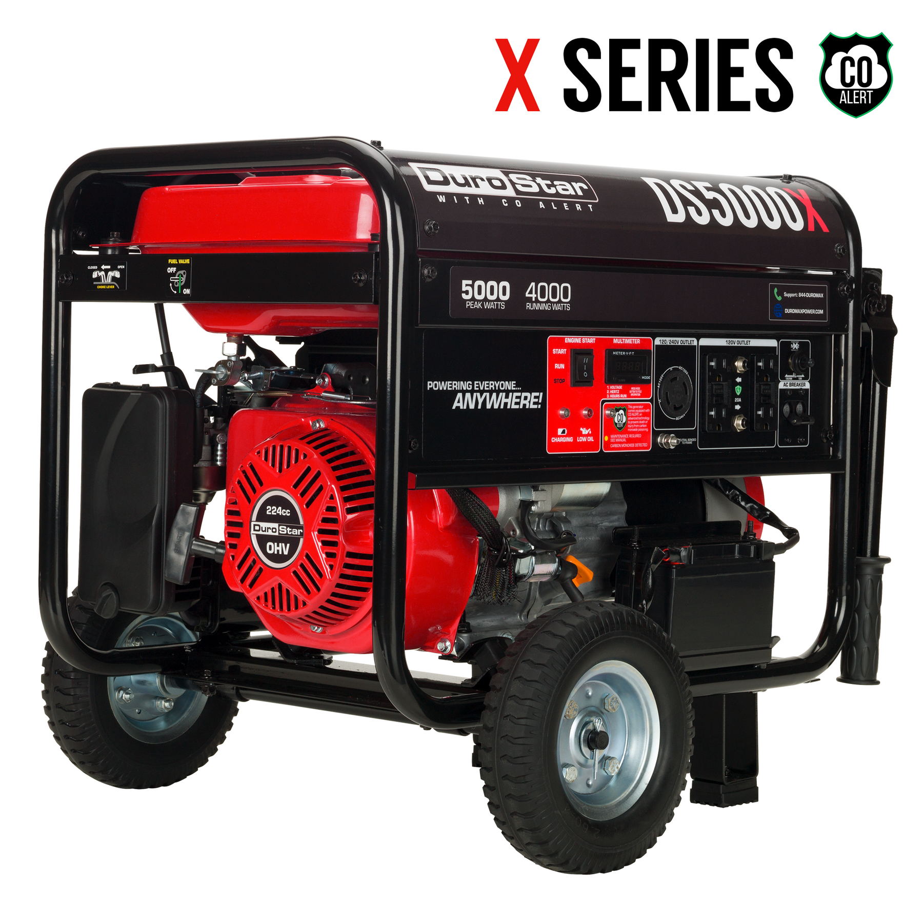 DuroStar 5,000 Watt Gasoline Portable Generator w/ CO Alert DS5000X