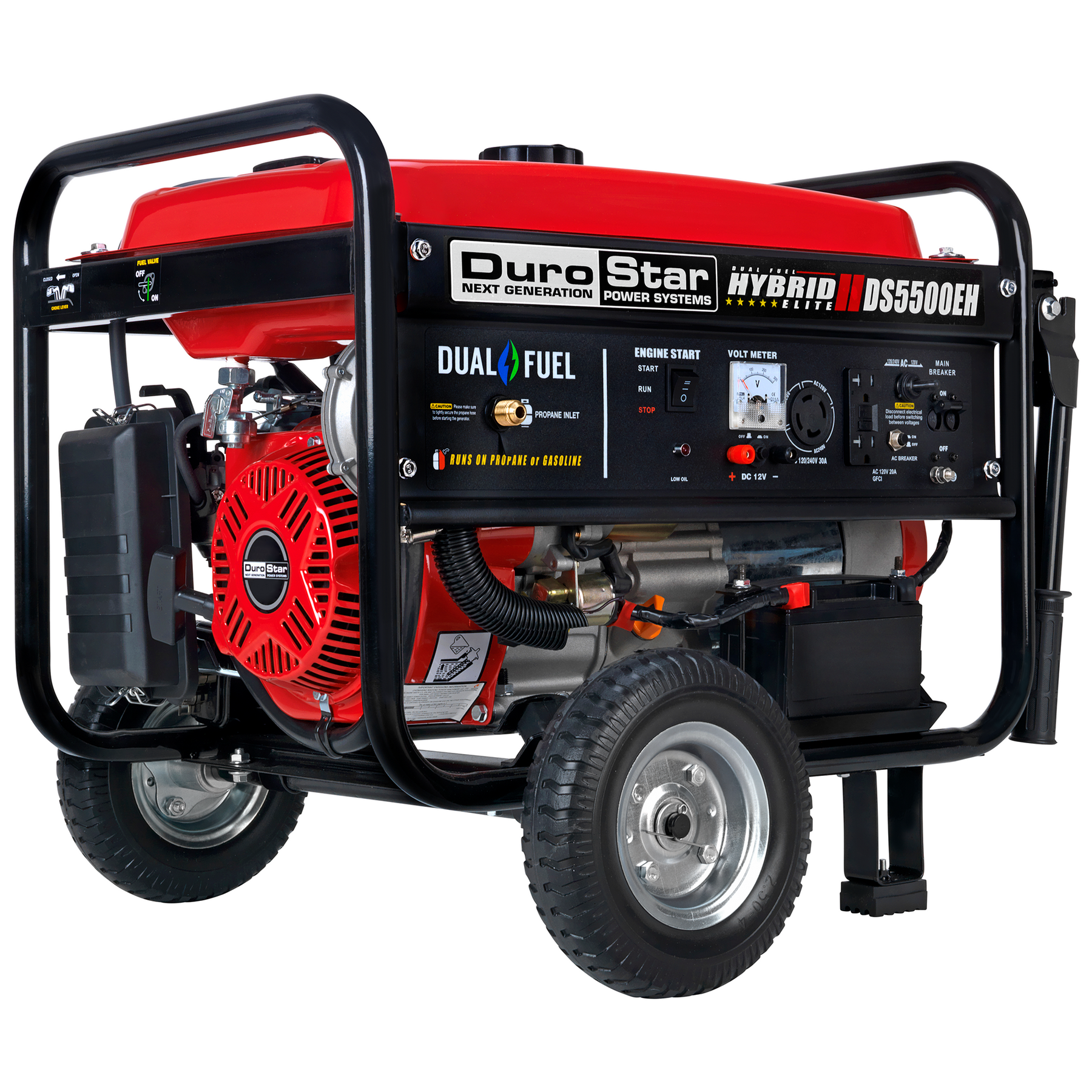 DuroStar 5,500 Watt Dual Fuel Portable Generator DS5500EH