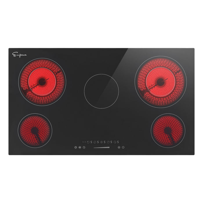 Empava 36REC14 36 Inch Black Electric Radiant Cooktop