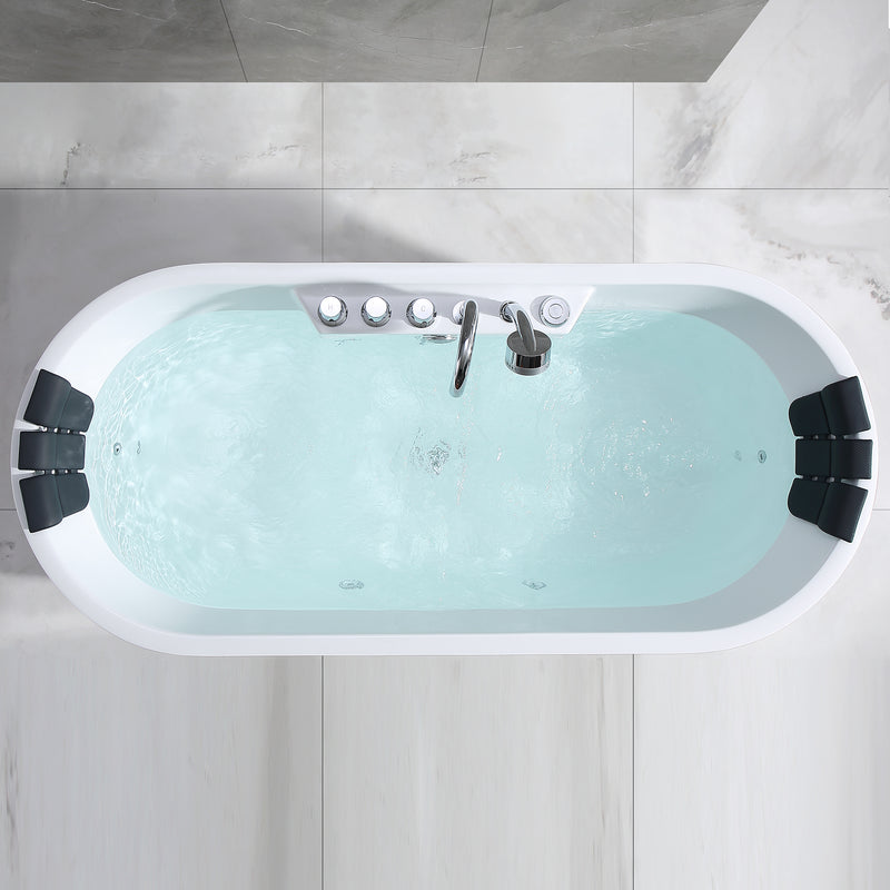 Empava-67AIS01 67 in. Whirlpool Freestanding Hydromassage Bathtub