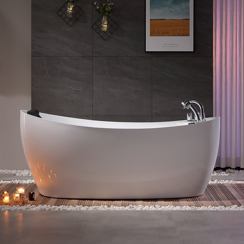 Empava-67AIS02 67 in. Whirlpool Freestanding Bathtub