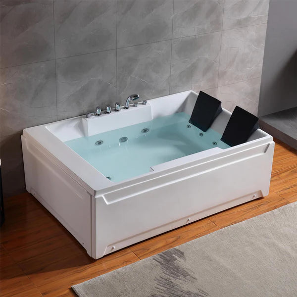 Empava-72JT367LED 72 in. Whirlpool Luxury 2-Person Hydromassge Bathtub