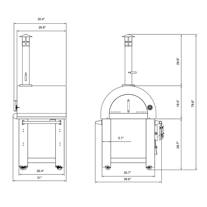 Empava PG01 Outdoor Wood Fired Pizza Oven