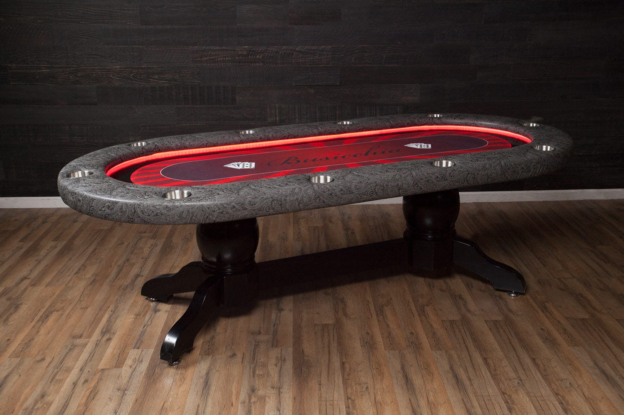 BBO Elite Alpha 94" LED 10 Player Poker Table 2BBO-ELTA