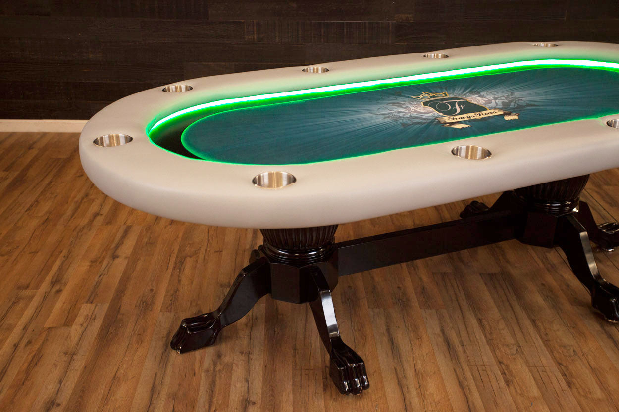 BBO Elite Alpha 94" LED 10 Player Poker Table 2BBO-ELTA