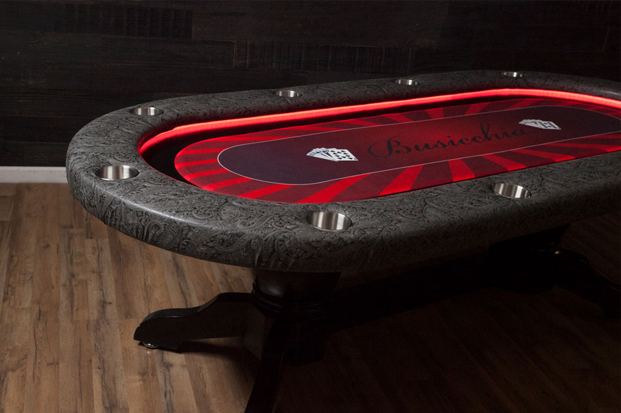 BBO Elite Alpha 94" LED 10 Player Poker Table 2BBO-ELTA