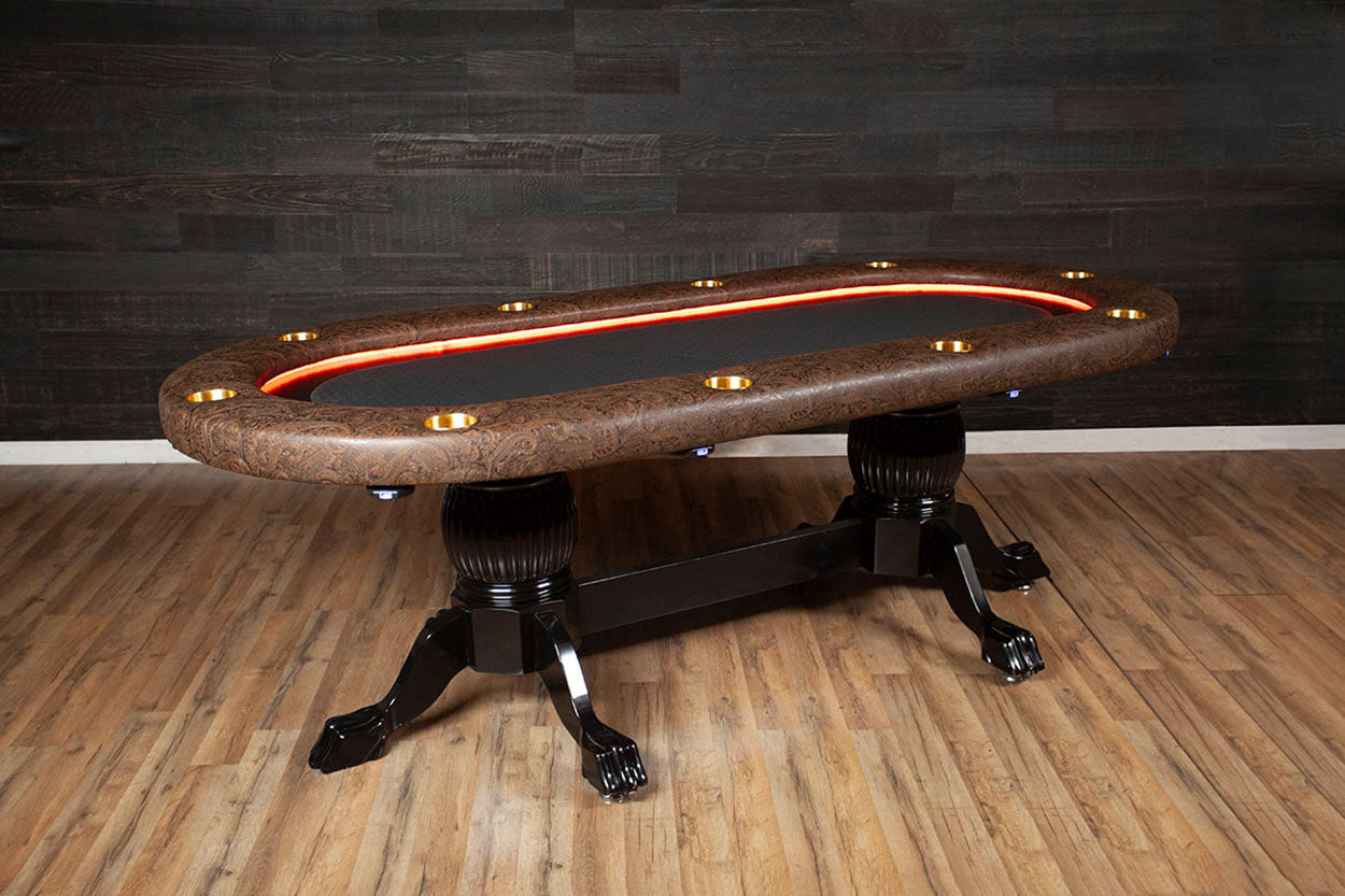 BBO Elite Alpha 94" LED 10 Player Poker Table 2BBO-ELTA