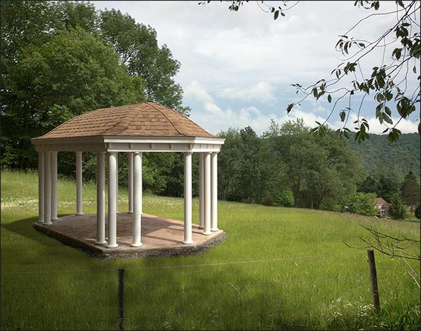 Vinyl Elongated Hexagon Belle Gazebo Fifthroom HSBP0812