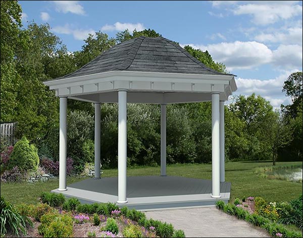 Vinyl Hexagon Belle Gazebo Fifthroom