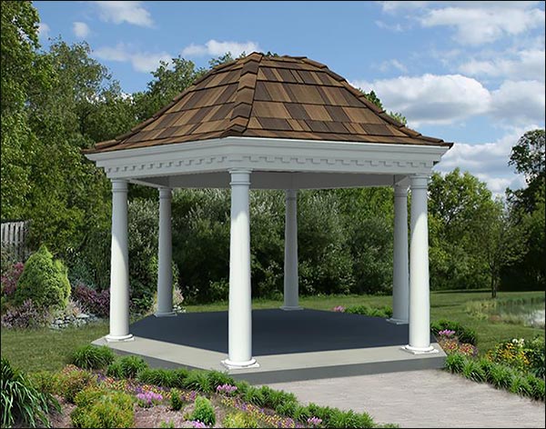 Vinyl Hexagon Belle Gazebo Fifthroom